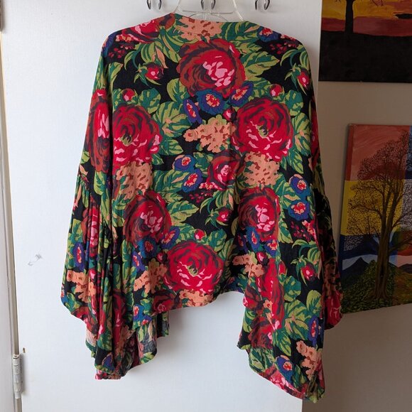 Anthropologie Bel Kazan Painterly Floral Kimono OS - Picture 9 of 11